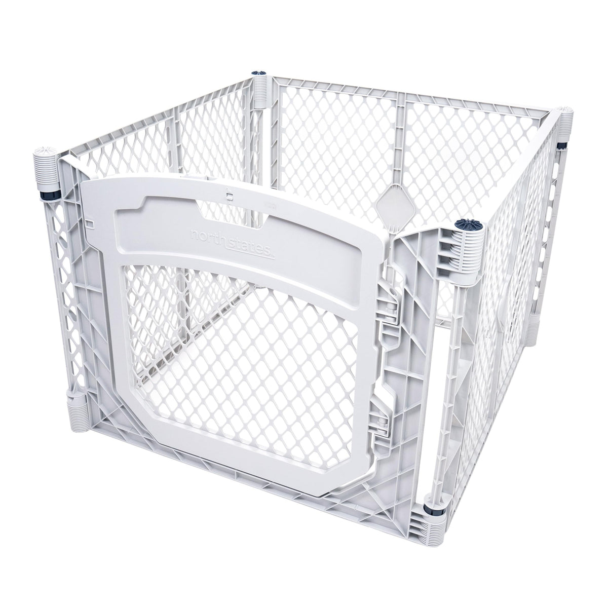 MyPet 8-Panel Paws Petyard, Gray Dog Playpen, Durable & UV-Resistant Puppy Playpen, Indoor/Outdoor Portable Dog Pen, Adjustable for Your Pet's Comfort, Friendly Design for Happy Pets