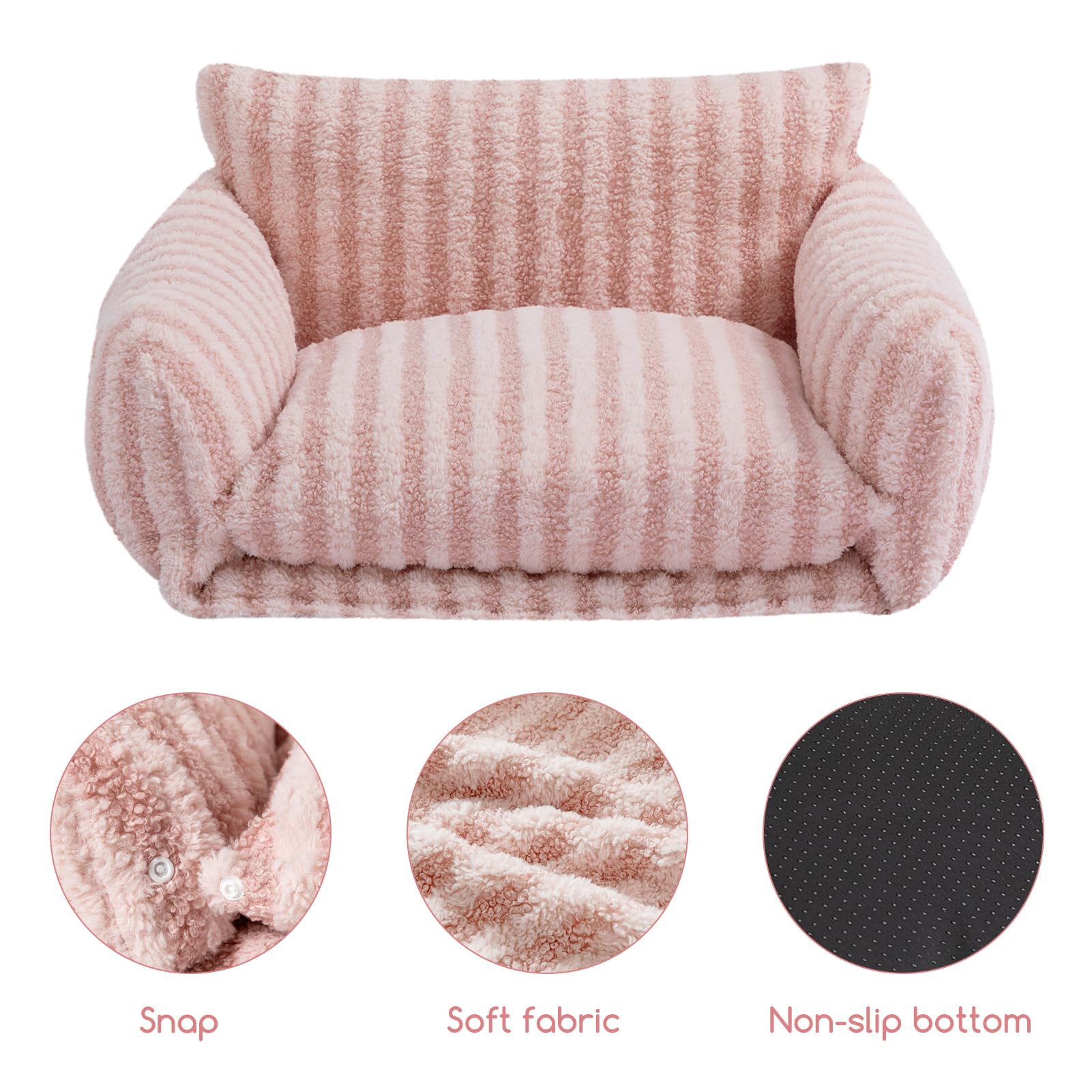 Hollypet Cat Bed Small Dog Orthopedic Couch Beds for Pets up to 20 lbs
