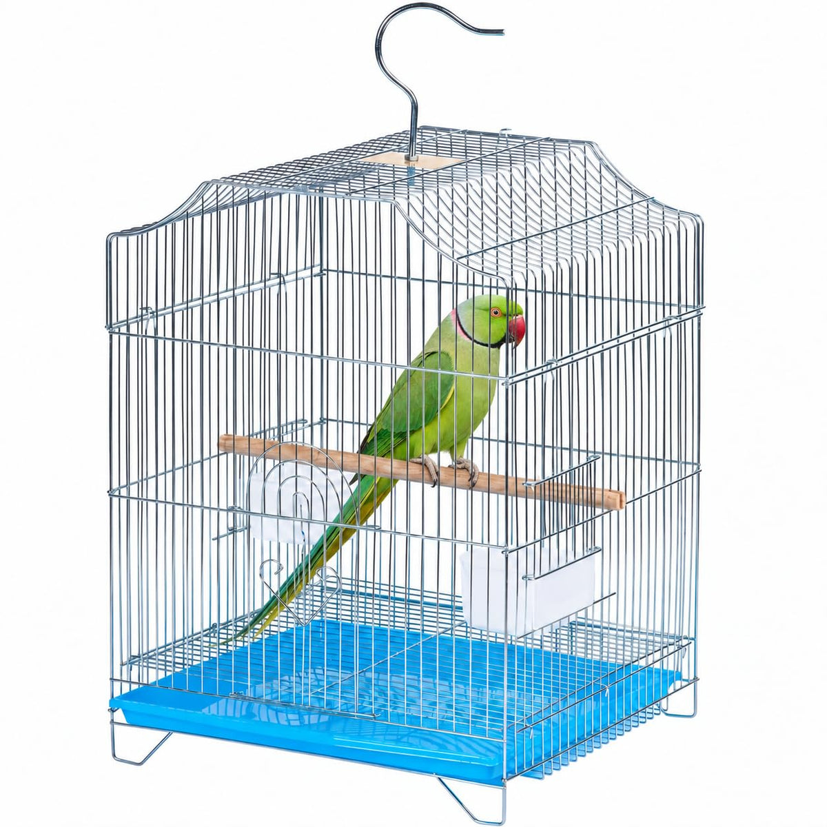 Small Bird Cage, Lightweight Hanging Travel Cage with Removable Tray