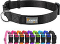 PENSEEPET Dog Collar Black Basic Adjustable Dog Collars with Breathable Quick Release Nylon Pet Collar for Puppy Small Medium Large Dogs Boy