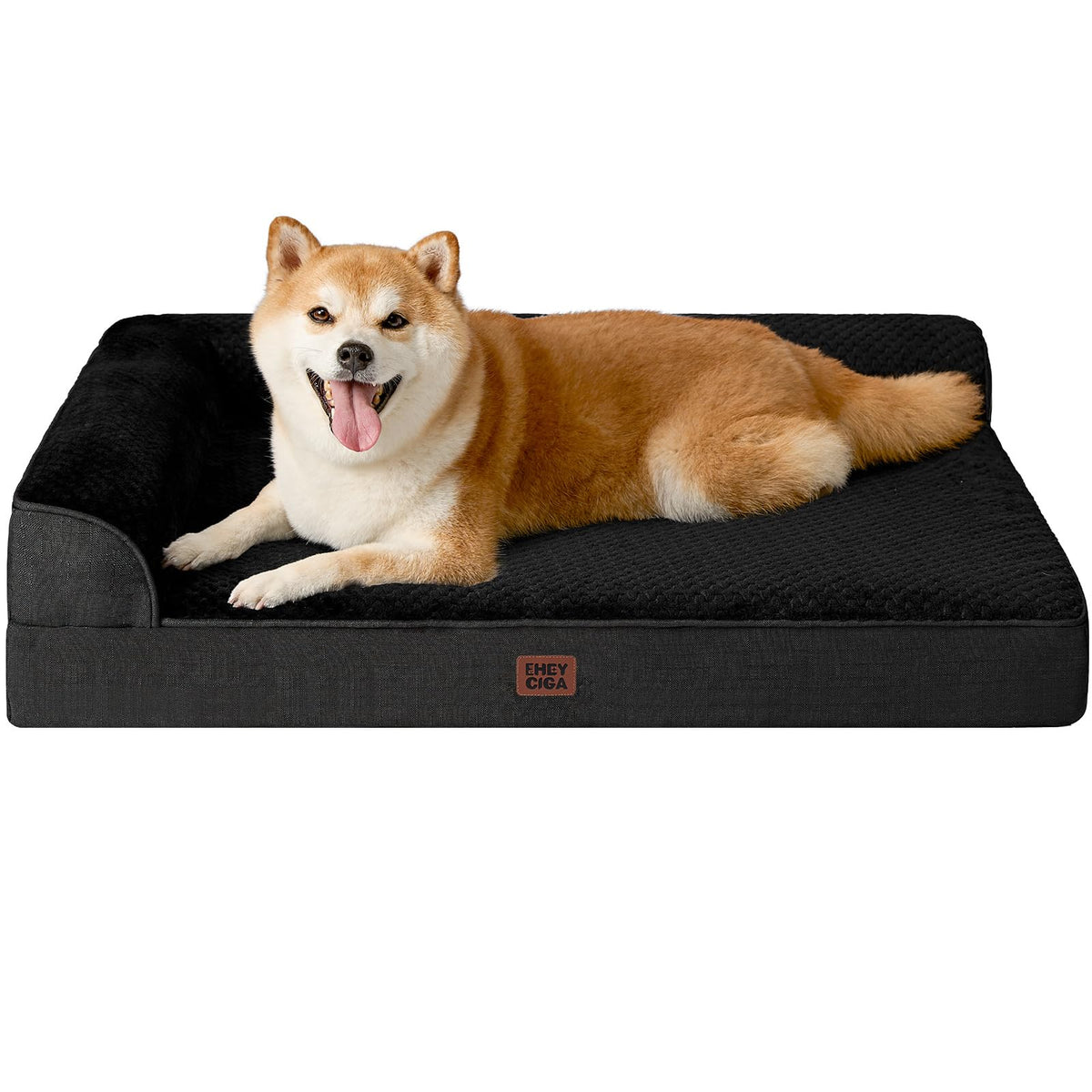 EHEYCIGA Orthopedic Dog Bed Medium Size, Memory Foam Dog Bed, Navy Blue