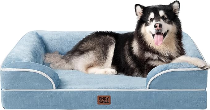 EHEYCIGA Orthopedic XXL Dog Bed, Waterproof Washable XL Big Pet Bed 52"