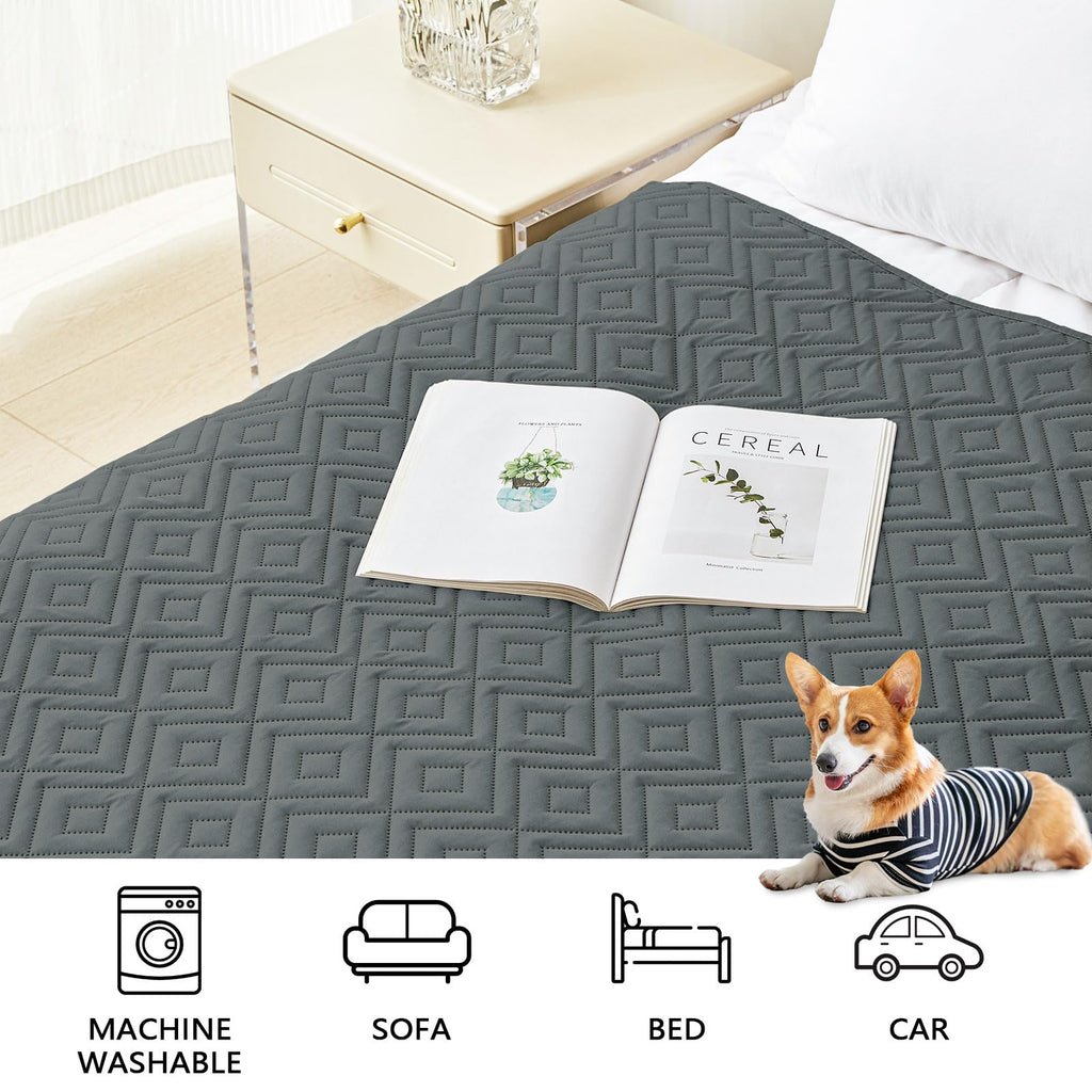 hyha Waterproof Reversible Dog Blanket, Pet Blanket for Sofa Couch