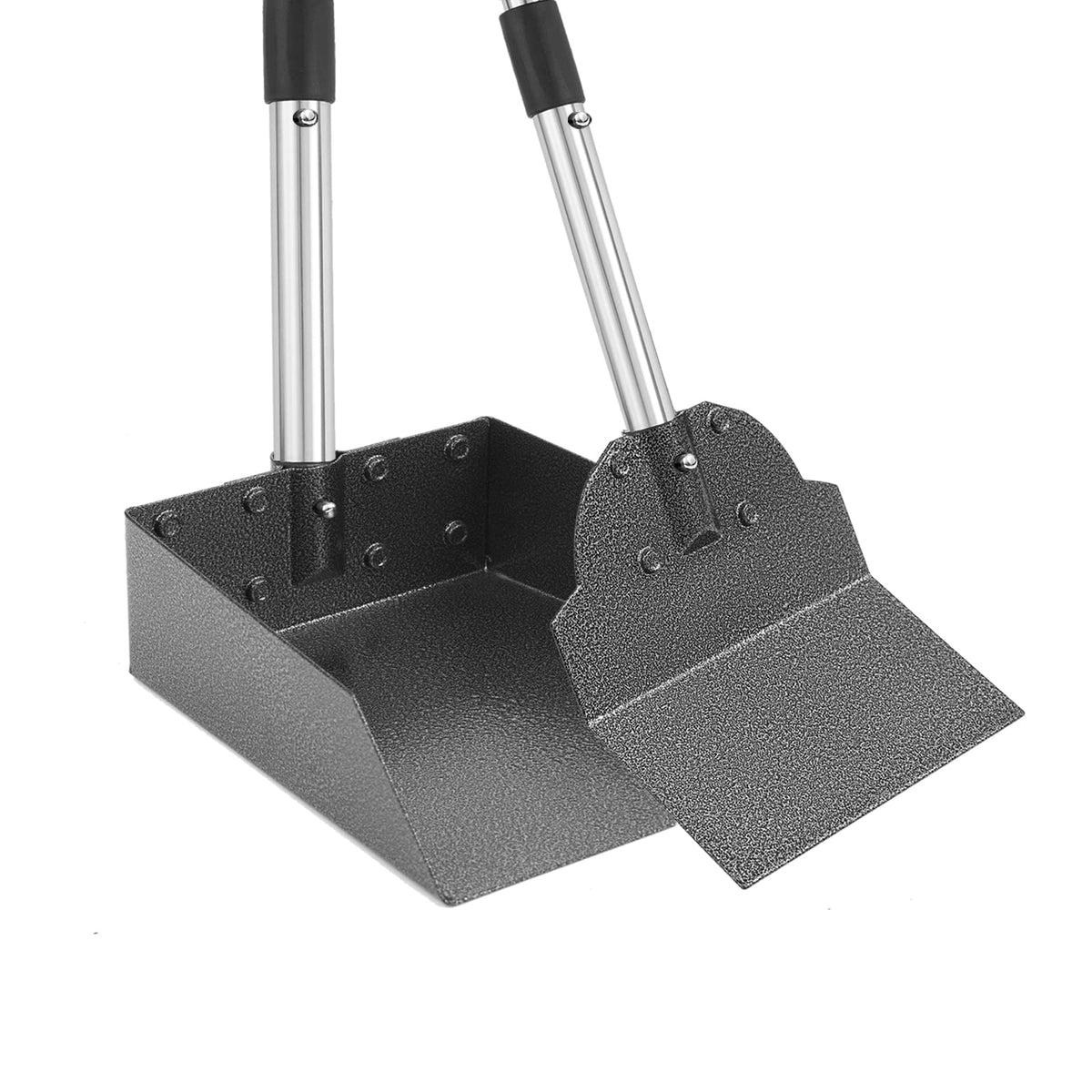 LUFFWELL Dog Pooper Scooper, Metal Tray & Spade Set, Tray & Spade, Meduim