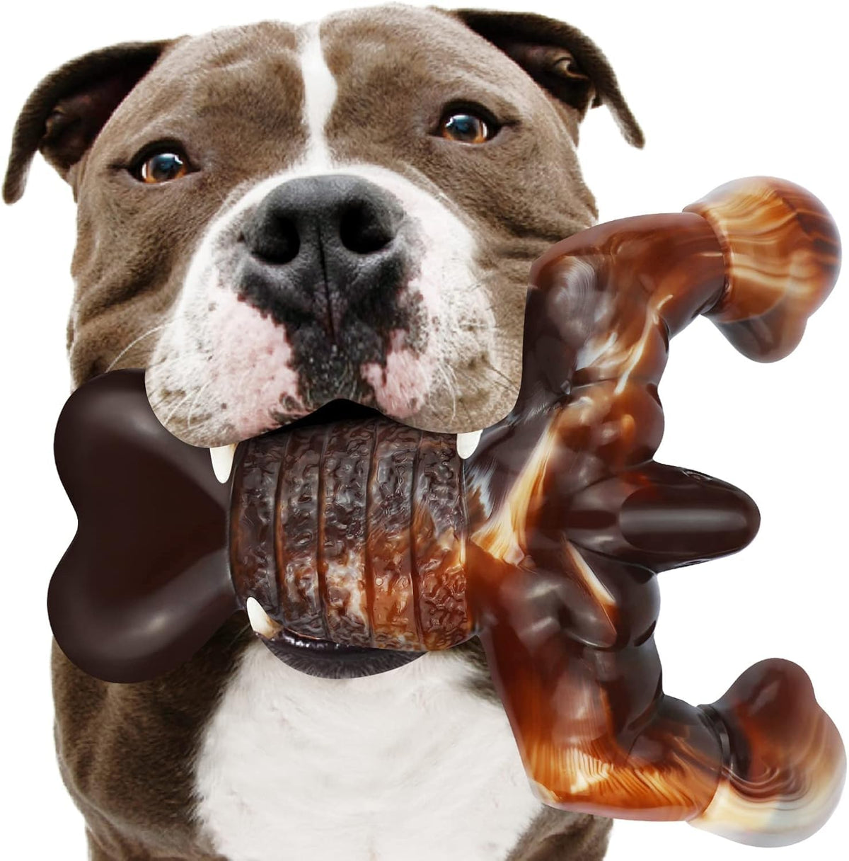 MOXIKIA Heavy Duty Dog Chew Toy for Aggressive Chewers, Medium Large Breed