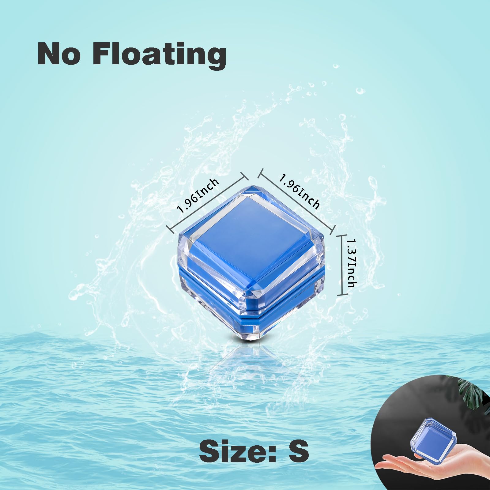 Carefree Fish Aquarium Small Super Magentic Cleaner(The Heart of The Ocean) Fish Tank Algae Scraper Fish Bowl Magnet Brush for Glass Tank No Floating