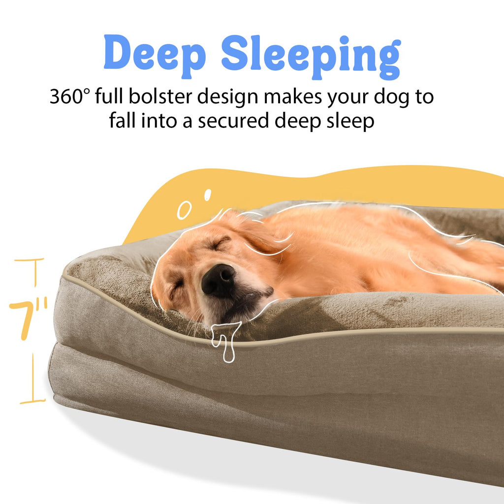 Chez Paw Orthopedic Waterproof Dog Bed for Medium and Large Dogs