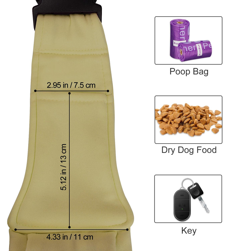 PETLOFT Reversible Dog Cat Sling Carrier, Small Dog Carrier, Adjustable Dog Sling, Hands Free Cross Body Carrier with Collar Hook for Dog/Cat/Bunny up to 11lb(Khaki)