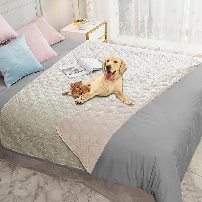 Ameritex Waterproof Dog Bed Cover Pet Blanket for Furniture Bed Couch Sofa Reversible — 52x82 Inch (Pack of 1)