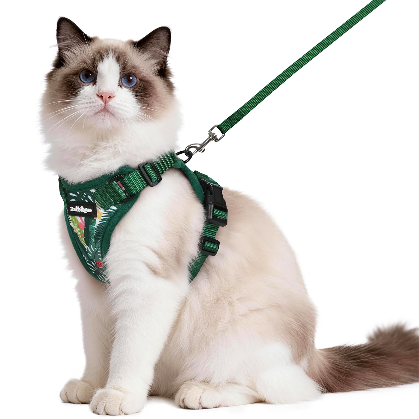 rabbitgoo Cat Harness and Leash Set, Escape Proof Vest, Emerald