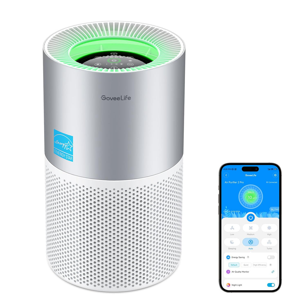 GoveeLife Air Purifier for Bedroom, Covers up to 1162ft², 24dB Sleep Mode