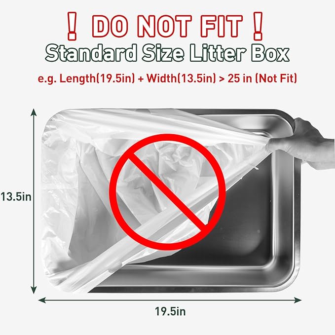 ANWA 40 Count Cat Litter Box Liners for Automatic Cat Litter Box and Litter Box Robot 4/5, Heavy-Duty, Extra Thick, Pink