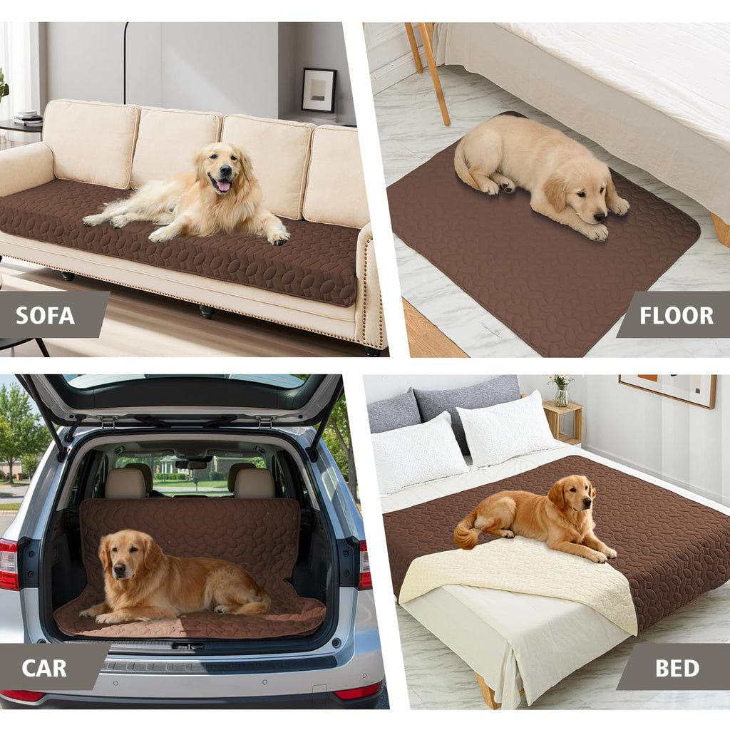 Ameritex Waterproof Pet Bed Cover Anti-Slip Dog Bed Blanket for Sofa and Furniture Waterproof New Pattern Design (Chocolate, 30x90 Inch (Pack of 1))