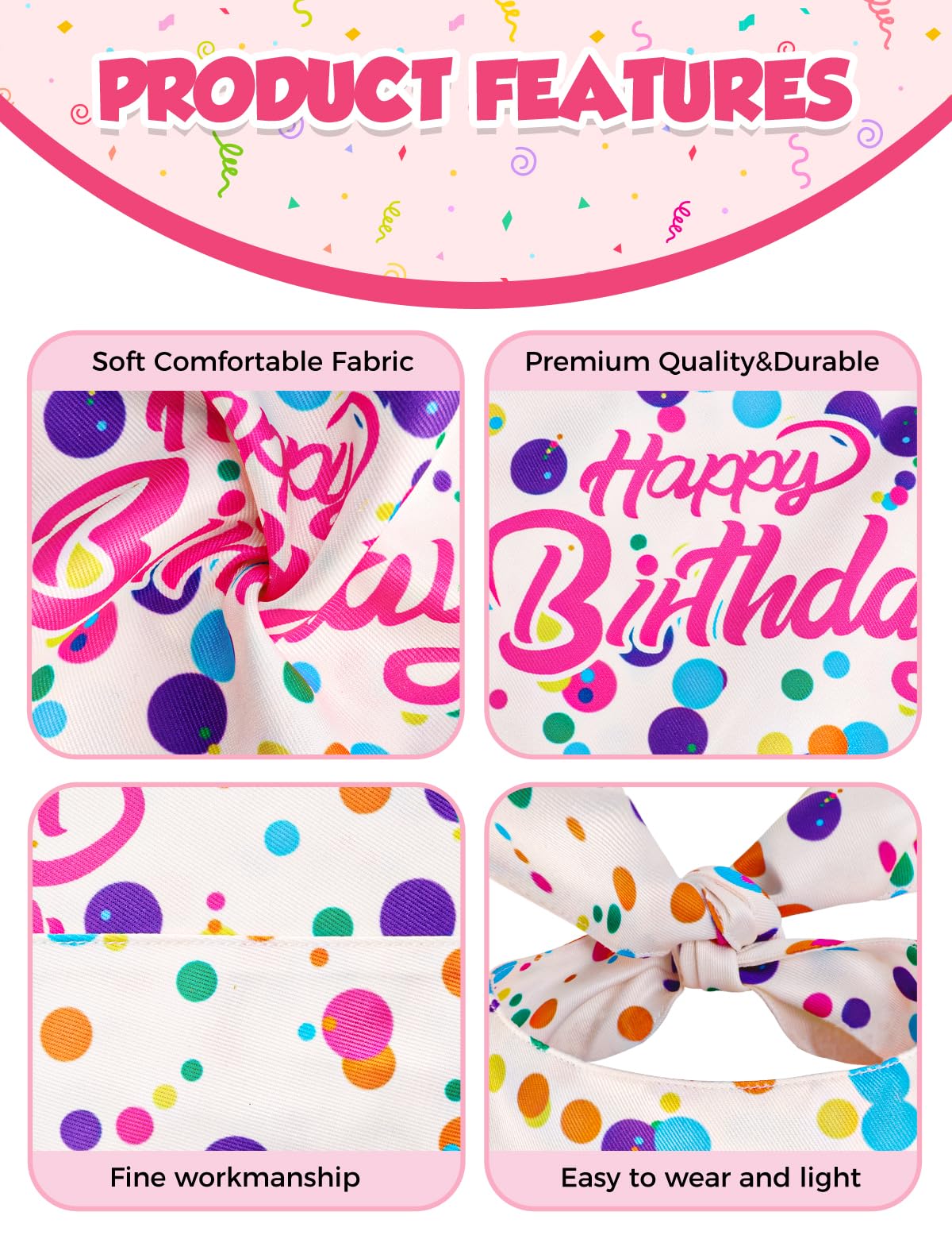 Qxsnuvvlg Dog Birthday Bandana,Dog Birthday Decorations