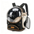 RuiXiangTeng Cat Backpack Carrier, Breathable Cat Carrier Large Space Bubble Pet Backpack for Small Dog and Large cat up to 16lbs, Transparent & Foldable Pet Carrier for Travel Hiking (Grey)