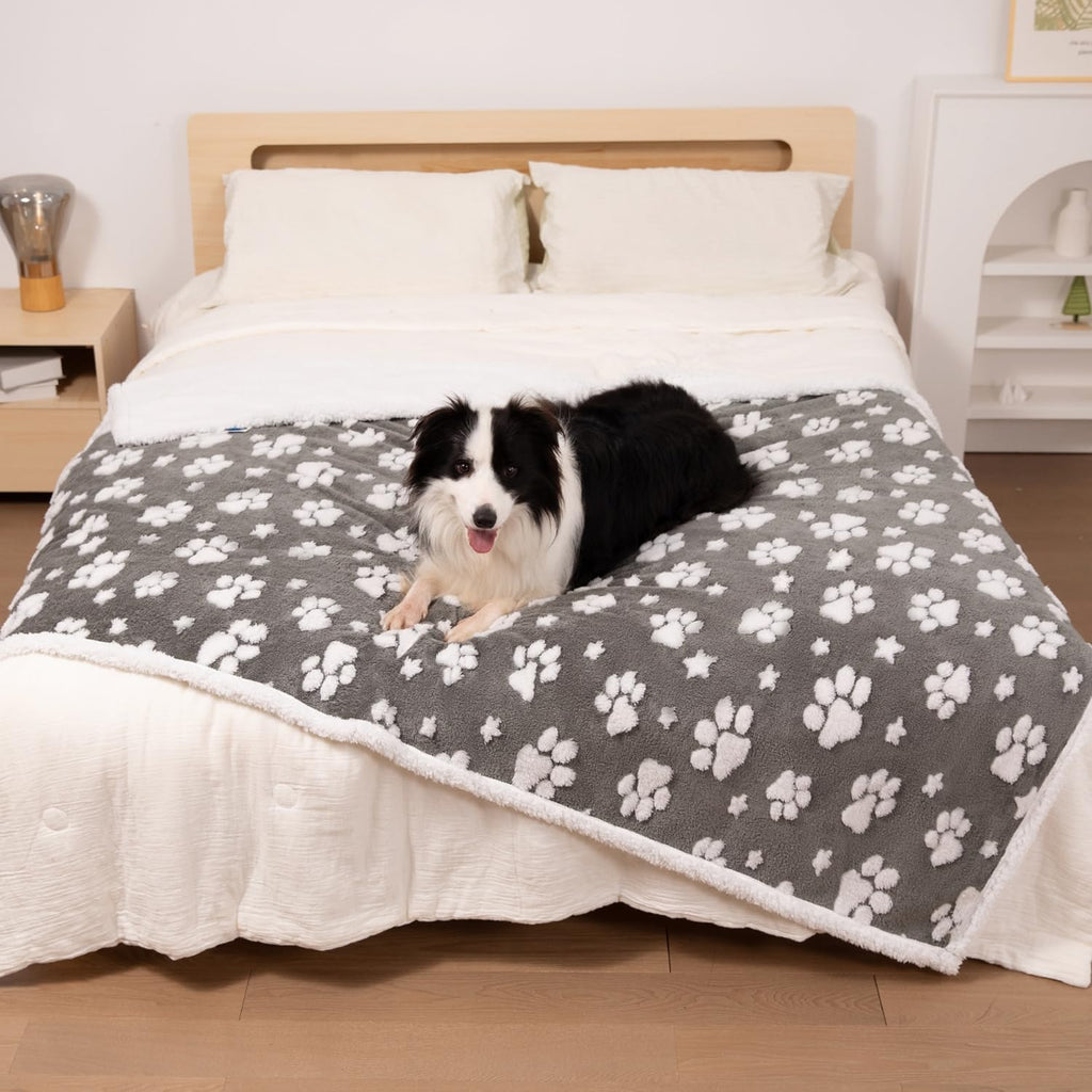 Yaning Cute Waterproof Blanket for Dog Puppy Cat, 30"x40", Grey