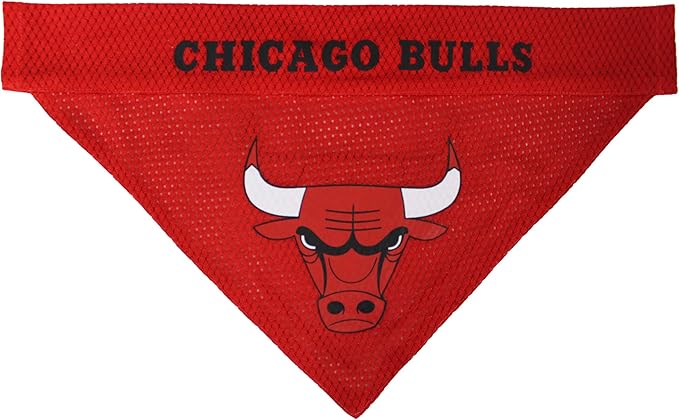 Pets First NBA Dog Bandana - Chicago Bulls Reversible Pet Bandana. 2 Sided Home & Away Sports Bandana with a PREMIUM Embroidery TEAM Logo, Large/X-Large