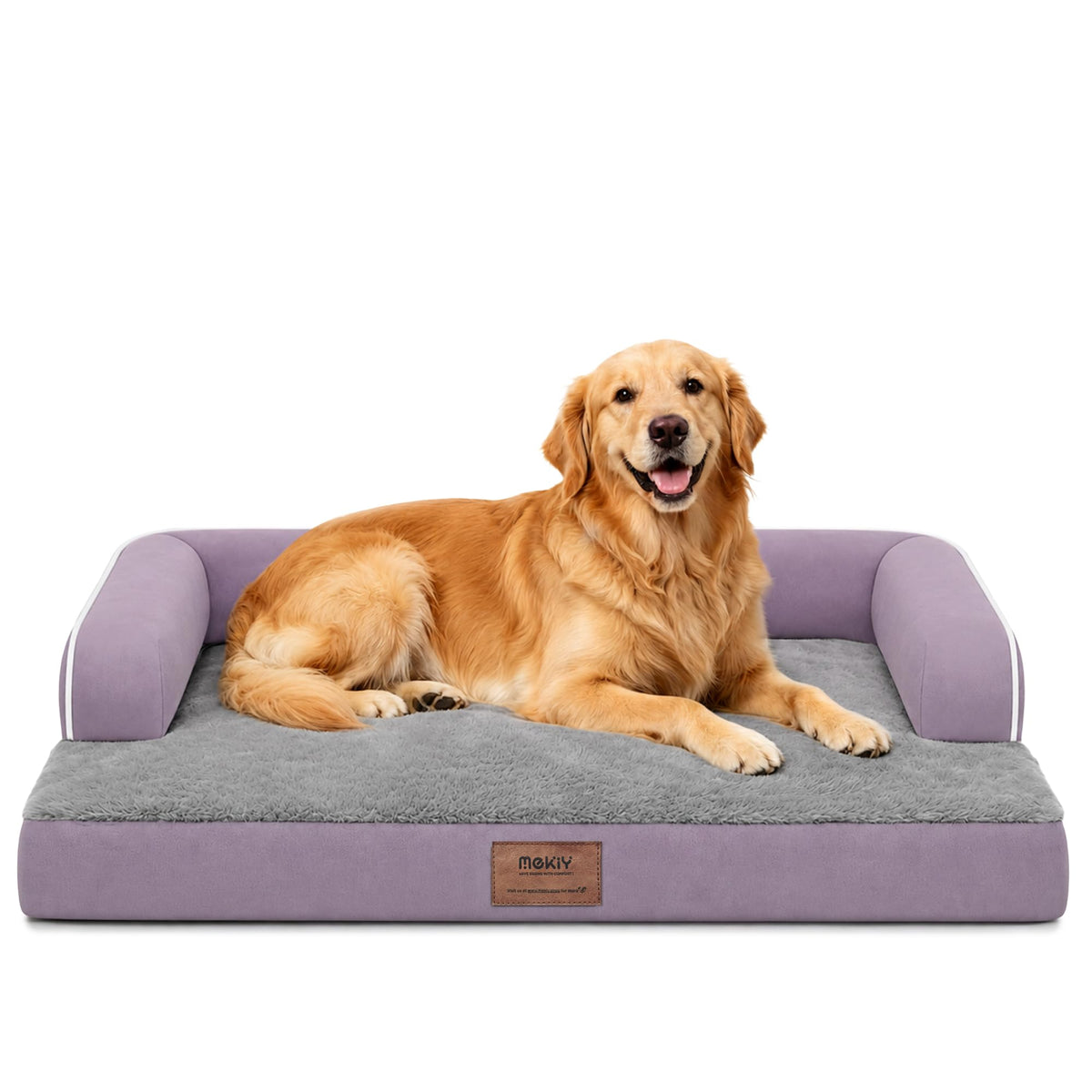 MEKIY Orthopedic Waterproof Dog Bed with Bolster for Extra Large Size Dogs