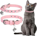 EXPAWLORER Leather Cat Collar for Girl Boy Cats
