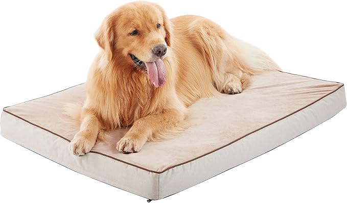 GOHOO PET Orthopedic Memory Foam Dog Bed, Cooling Dog Beds for Medium/Large Dogs -Waterproof Pet Bed for Crate with Removable Washable Cover, XL(41inch,90Lbs)