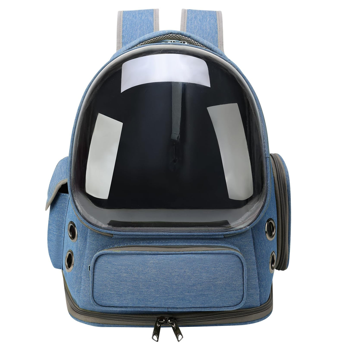 GixDix Cat Backpack Carrier for Cats and Small Dogs, Breathable Cat Bubble Backpack, Airline Approved Pet Travel Carrier for Hiking Camping Outdoor(Blue)