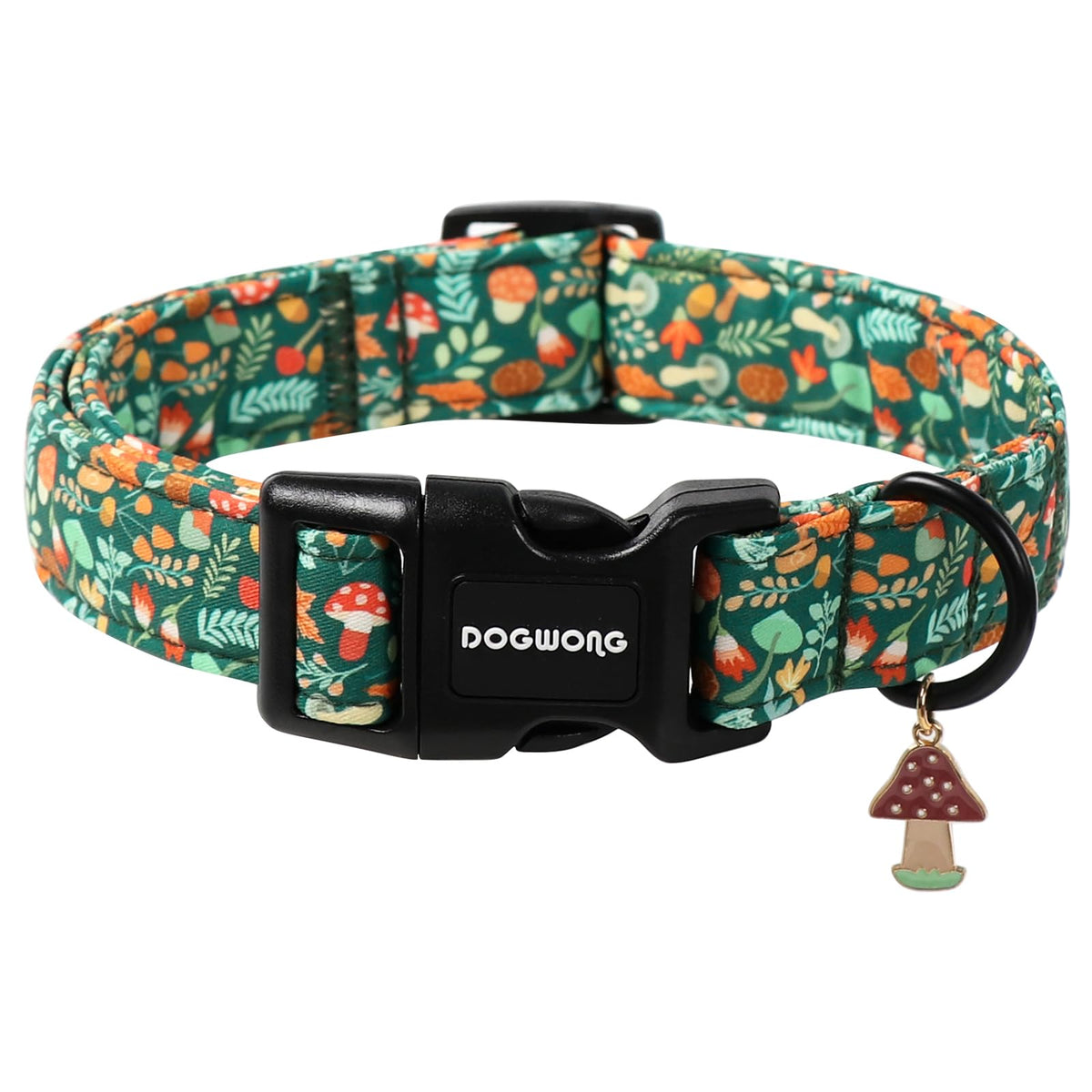 DOGWONG Cotton Hemp Dog Collar, Heavy-Duty Black Dog Collar Adjustable Soft Natural Fabric Pet Cute Wedding Puppy Necklace for Small Medium Large Dogs