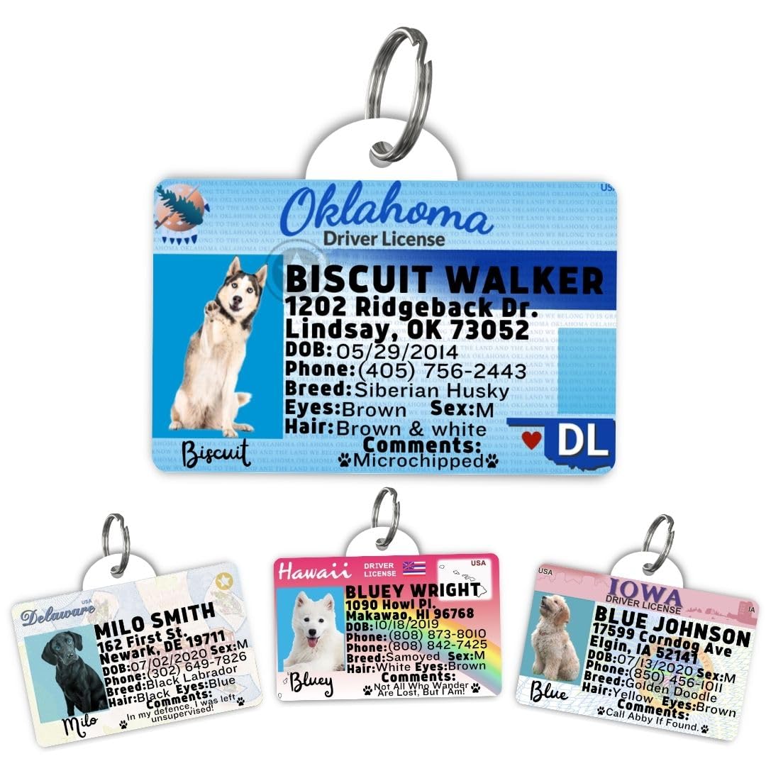 Dog Tags Personalized, Dog ID License Tag for Pets (Washington, Tag)