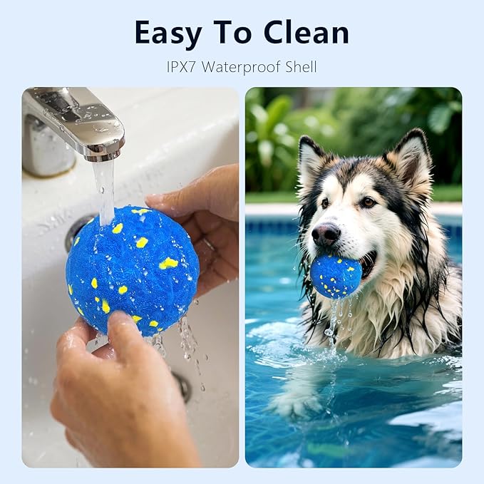 Zuykjeagle Interactive Dog Toy Ball, Interactive Dog Toys for Large Medium Dogs - Smart Automatic Bouncing Ball - 3 Modes Moving Vibrating Rolling Jumping Balls to Keep Them Busy