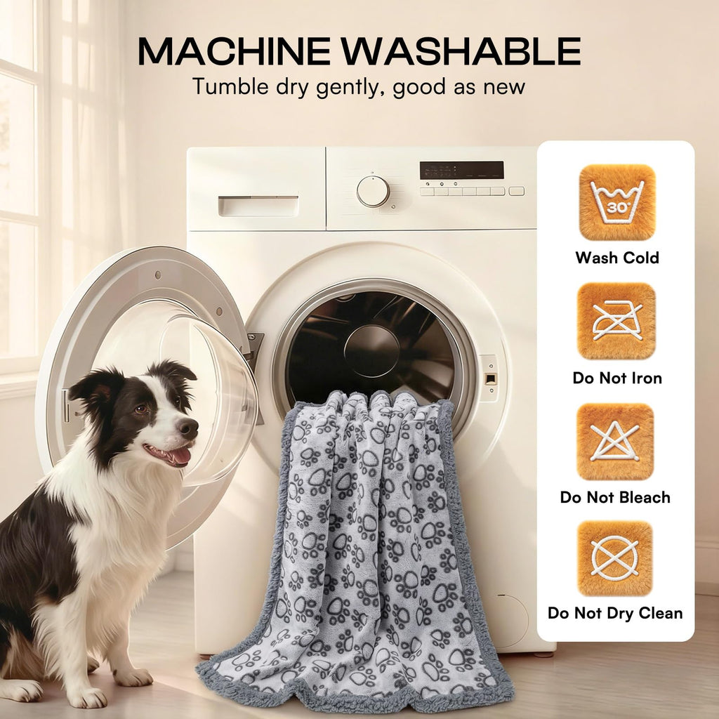 Luciphia Waterproof Dog Blanket Reversible Sherpa Fleece for Large Dogs Cat