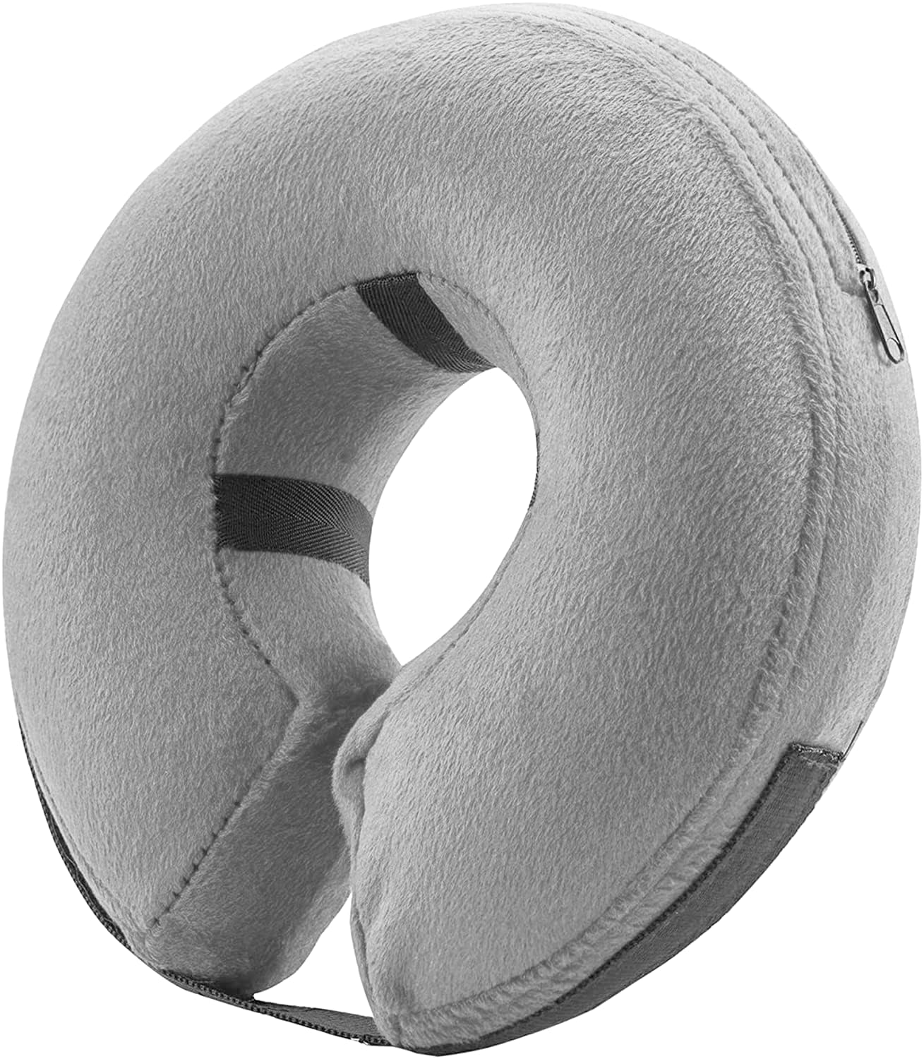 BENCMATE Inflatable Dog Cone Collar Alternative After Surgery Small, Grey