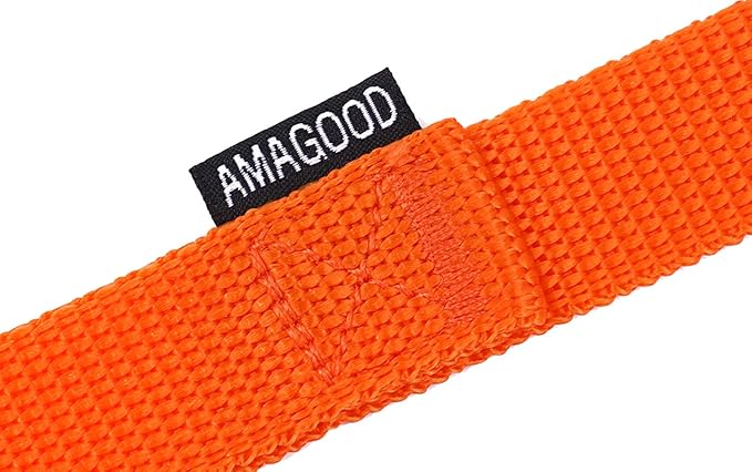 AmaGood Dog/Puppy Obedience Recall Training Agility Lead-15ft 20ft 30ft 50ft Long Leash-for Dog Training,Tie Out,Play,Safety,Camping (30 feet, Orange)