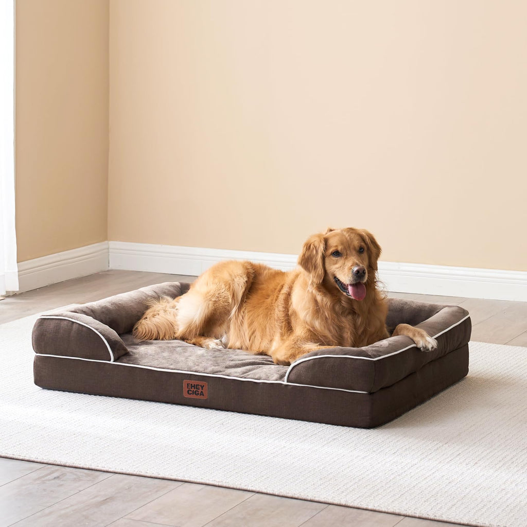 EHEYCIGA Orthopedic Dog Beds Large Sized Dog, Waterproof Washable Pet Bed