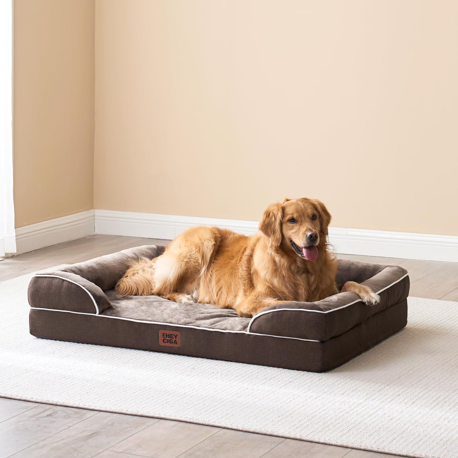 EHEYCIGA Orthopedic Dog Beds Large Sized Dog, Waterproof Washable Pet Bed