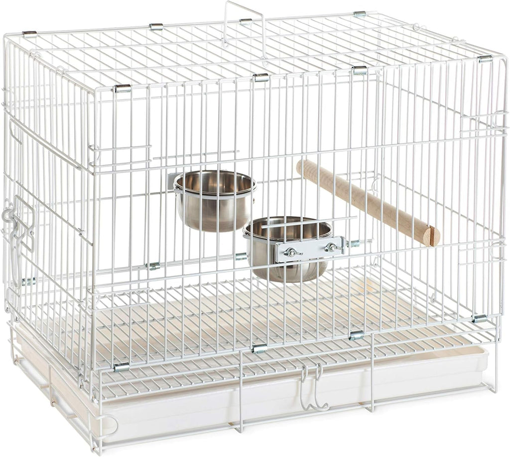 Prevue Hendryx Travel Bird Cage Short Term Travel Cage - White