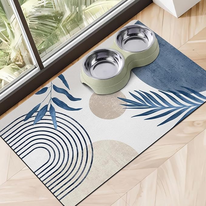 Dog Food Mats for Floors, Absorbent Dog Bowl Mat for Food and Water Dispenser, Quick Dry Cat Food Mat Pet Supplies