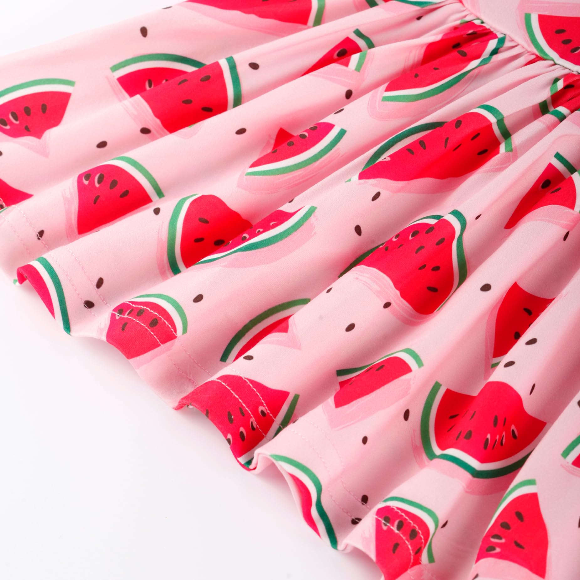Popshion Toddler Baby Girls Clothes Watermelon Ruffle Shirt + Pink Shorts Cute Summer Short Set Size 4t/6850