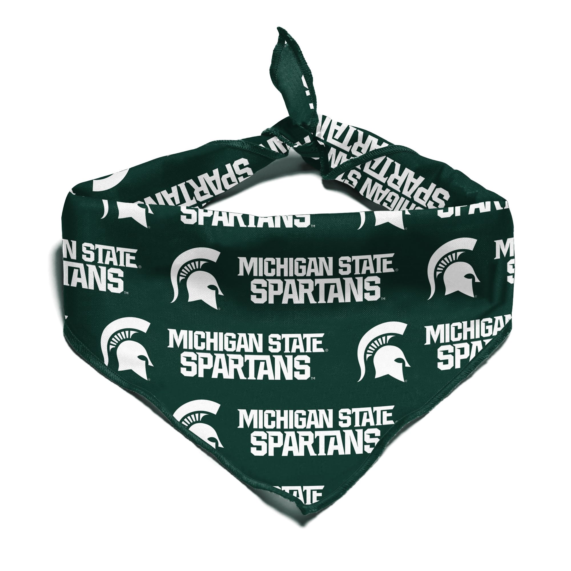 Michigan State Spartans Officially Licensed Bandana for Dogs and Cats | Fits Pets Great Gift Idea | Easy-to-Tie (Large, 28")