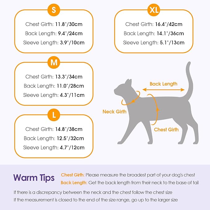 SUNFURA Hair Sticky Cat Clothes, Cat Sweater for Cats Only, 4-Legged Fleece Sweaters Kitten Pajamas Reduce Shedding Fur, Warm Pullover Shirts for Cats, Blue S