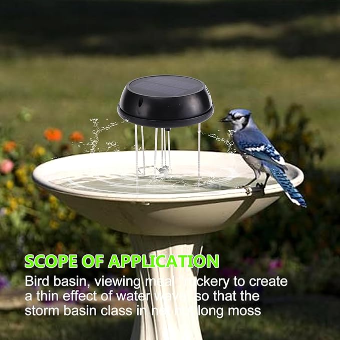 Solaceura Bird Bath Solar Swing Device