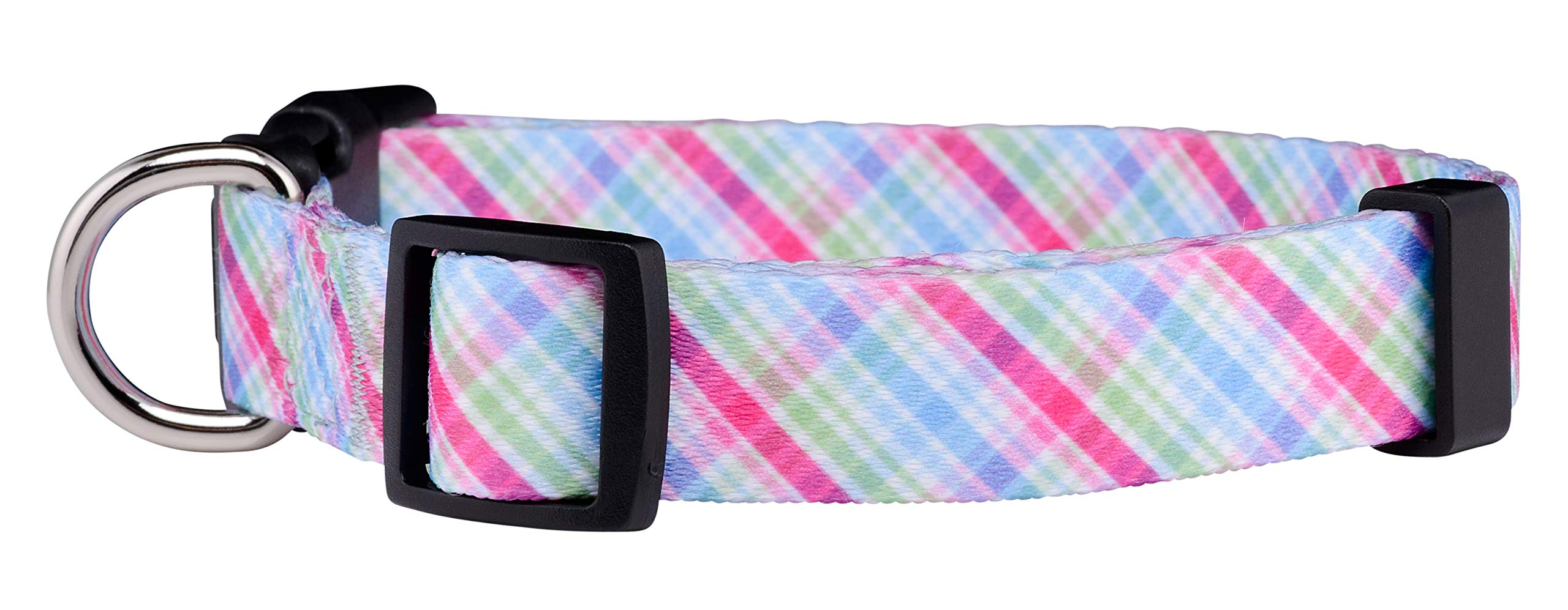 Native Pup Easter Dog Collar, Cute Spring Gift for Puppies, Pink Pastel, Eggs, Chicks, Bunny Adjustable for Small, Medium, Large Breeds (Pastel, Small)