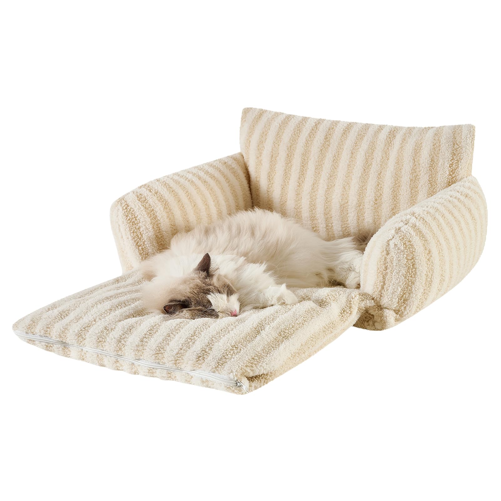Hollypet Cat Bed Small Dog Orthopedic Couch Beds for Pets up to 20 lbs