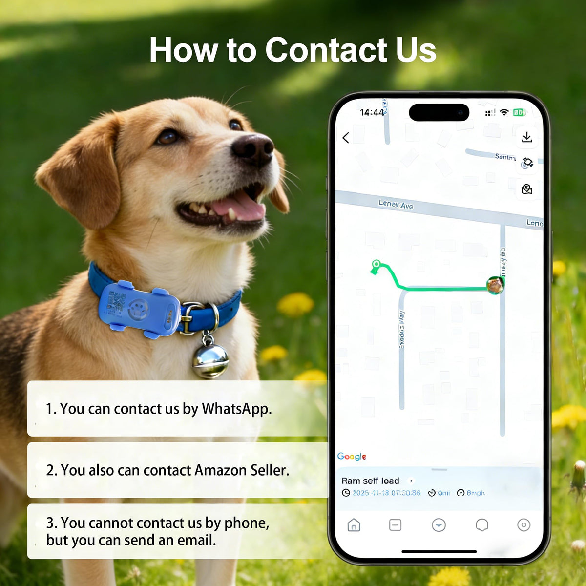 Pet GPS Tracker for Dogs & Cats |Real-Time Location | Subscription Required