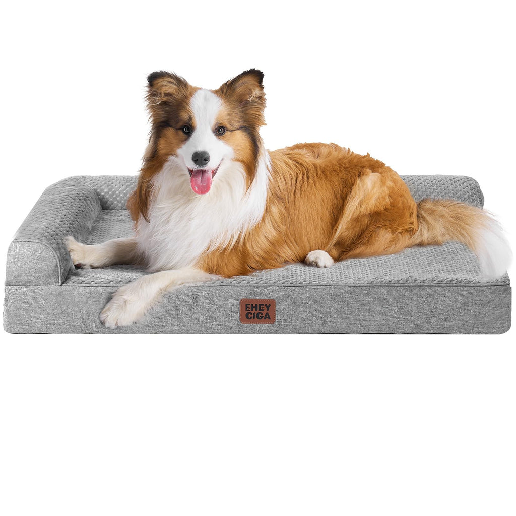 EHEYCIGA Orthopedic Dog Bed Medium Size, Memory Foam Dog Bed, Navy Blue