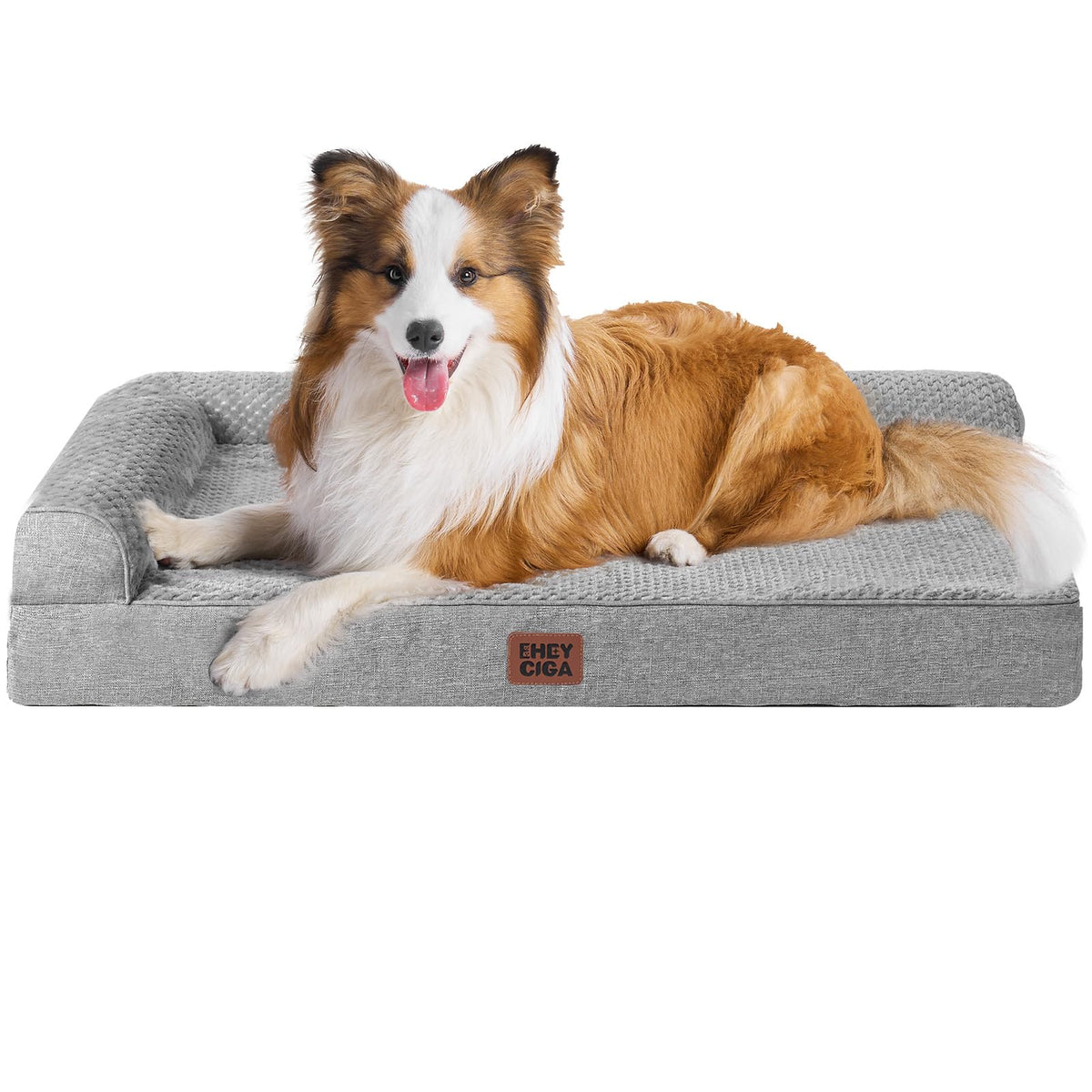 EHEYCIGA Orthopedic Dog Bed Medium Size, Memory Foam Dog Bed, Navy Blue