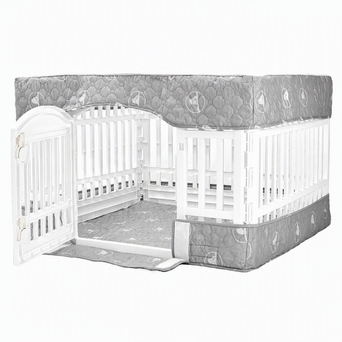 PJYuCien Square Playpen Top Cover for 24'' Width 8 Panel Pen, Black