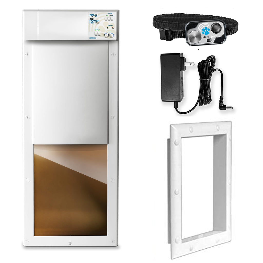 Power Pet Smart Automatic Electronic Pet Door by High Tech Pet (Wall Mount