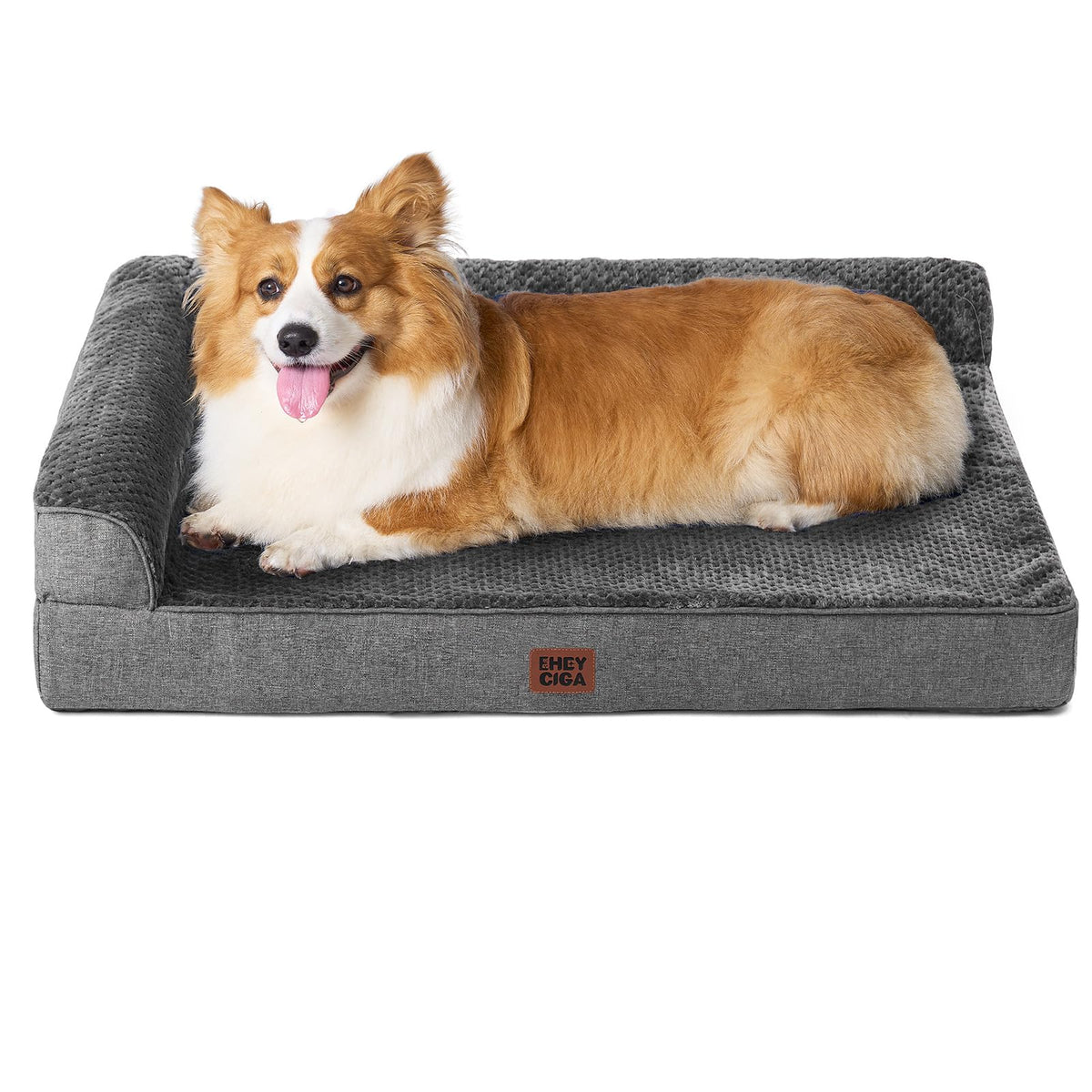 EHEYCIGA Orthopedic Dog Bed Medium Size, Memory Foam Dog Bed, Navy Blue