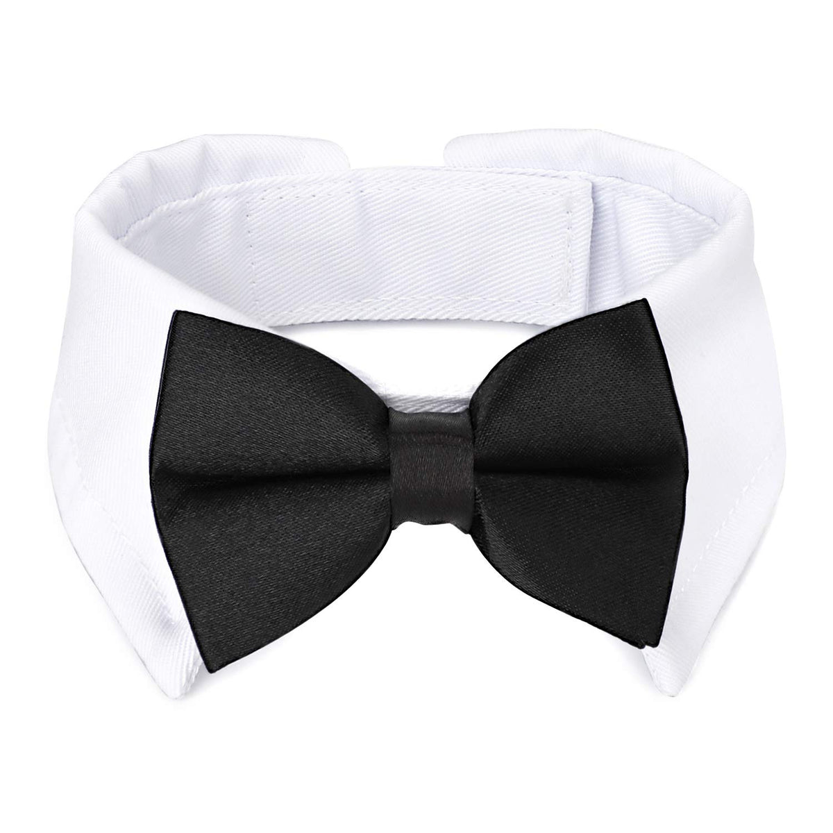 Segarty Dog Bow Tie, Adjustable Yellow Plaid Bowtie Collar for Neck Girth 10.2-12.6in, Medium Neck Tie Tuxedo Comfortable Cotton Boy Pet Grooming Accessory for Formal Wedding Holiday Birthday Party
