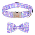 ·MR. CHUBBYFACE· Easter Dog Collar Rabbit Puppy Collar with Bow, Adjustable Pet Collar Bowtie for Small Medium Large Dogs