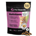 Cat Multivitamin Crunchy Creamy Chews - Daily Cat Vitamins with Lysine, Prebiotics, Omega 3 Fish Oil - Cat Treats for Immune Support, Skin Coat, Digestion, Heart + Joint Health (30-Day Supply)